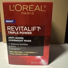 L'Oreal Revitalift Triple Power Anti-Aging Overnight Mask, 1.7 OZ NIB