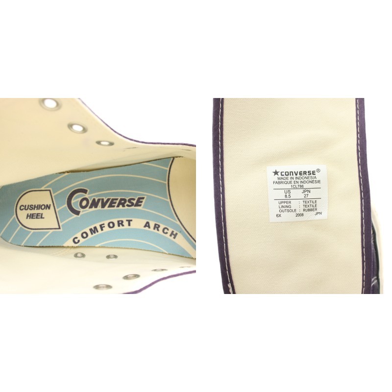 CONVERSE ADDICT Coach Canvas High Sneakers US85 JPN27 Purple White Black Red Nav thumbnail 5