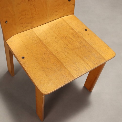 Par de Sillas Vintage Madera Contrachapada Diseño Italiano Años 80 Originales - Imagen 7 de 10