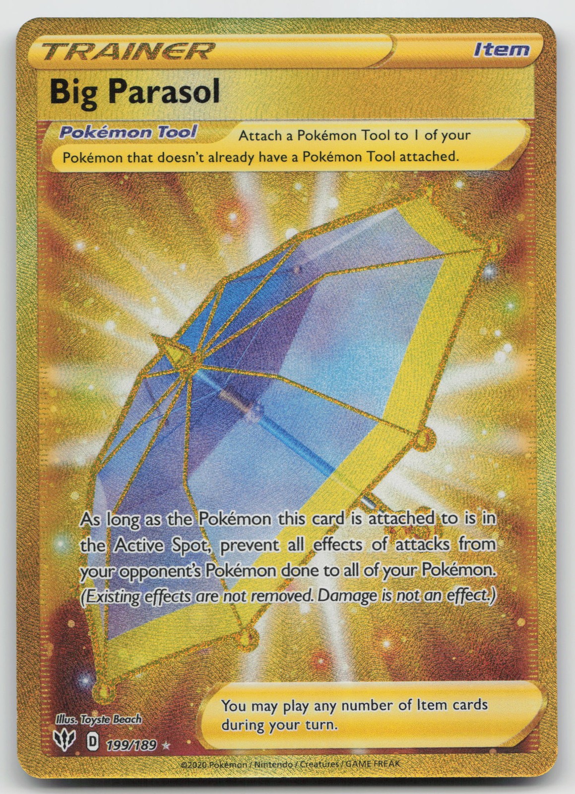 Big Parasol (Secret) Secret Rare SWSH03: Darkness Ablaze 199/189 NM