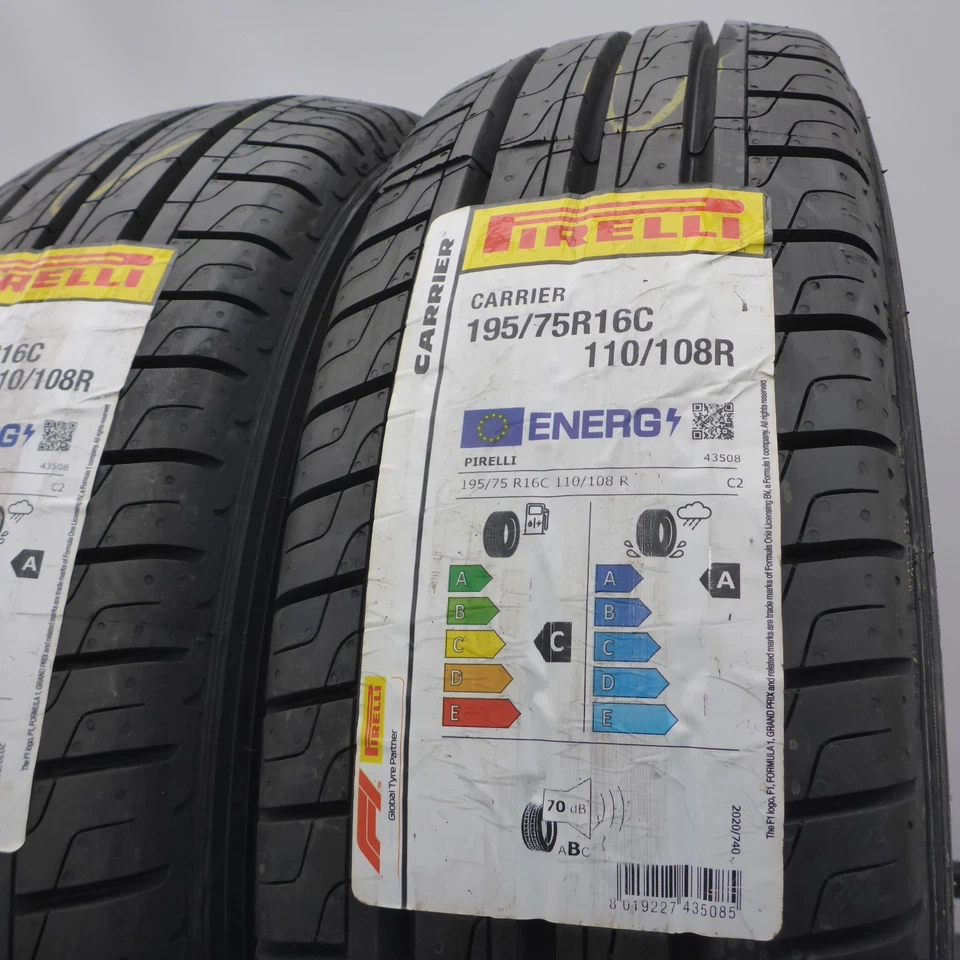 195 75 16C 2x Pirelli 195/75 R16C 110/108R Neumáticos 2023 como Nuevo Completo - Imagen 2 de 4