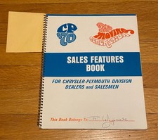 Scarce 1970 Chrysler Plymouth Sales Features Book Data Barracudagtxroad Runner