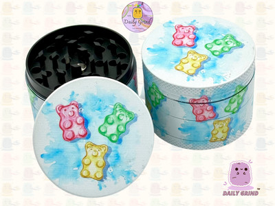 Gummibärchen Sweeties Bär süß süß Metall Tabak magnetisch 4-teilig Grinder lustiges Geschenk