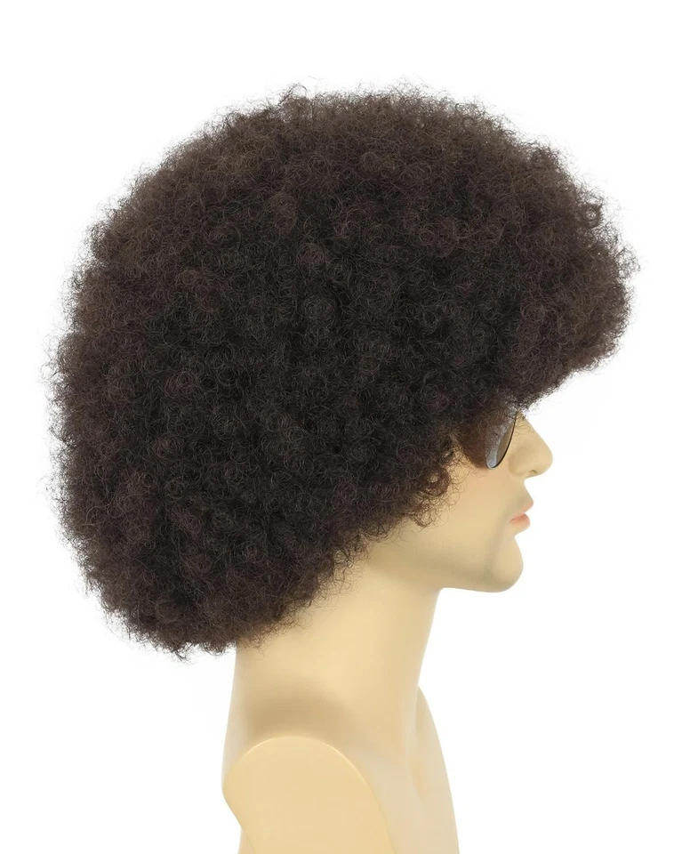 Karlery Perruque Courte Frisée Brun Foncé pour Homme Femme Cosplay - Photo 4/4