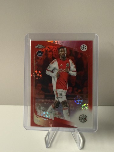 2025-26 Topps Chrome UEFA Don-Angelo Konadu RC Red Logofractor #2/5 SSP- Ajax