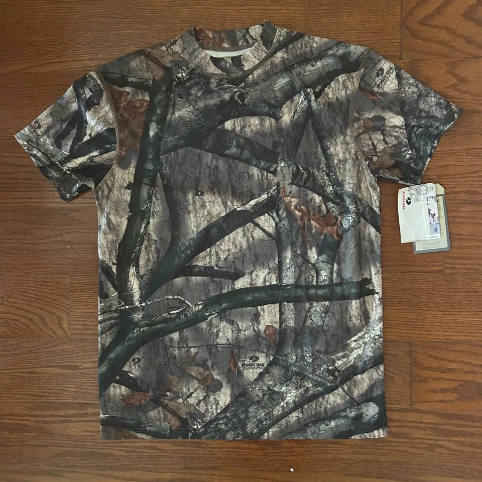 NWT Russell Outdoors Mossy Oak Camo Vaportec SS Tee Mock Neck Size Medium NEW - Image 2 of 4