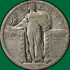 1921 Standing Liberty Quarter Very Fine VF Coin 38091