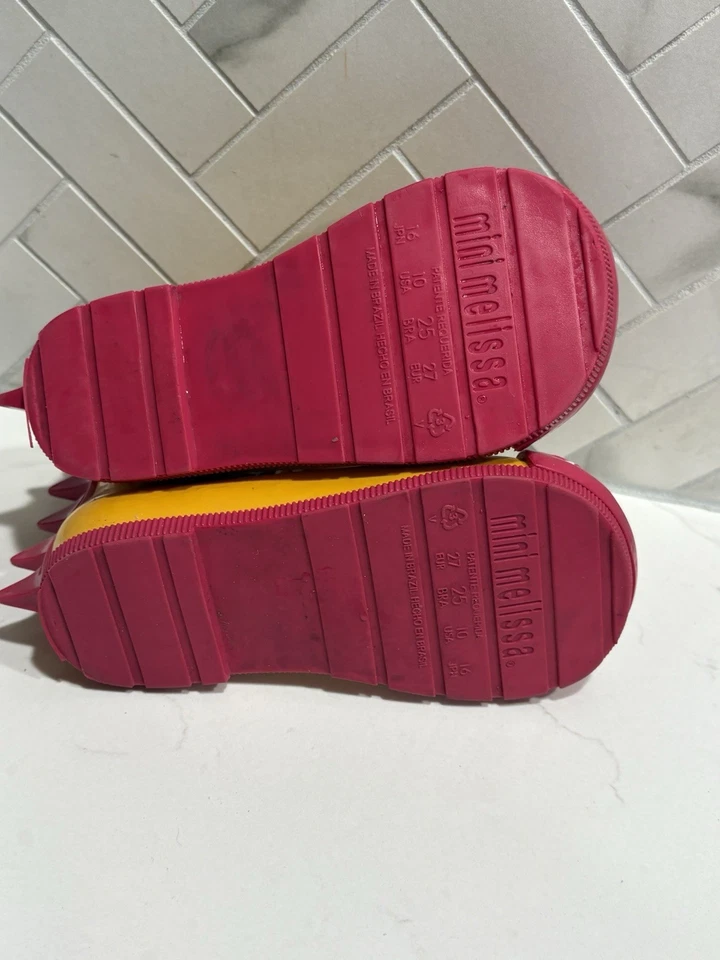 Mini Melissa Monster Rainboots - Talla 10 Niñas Niños Pequeños Zapatos Foto 3 de 4