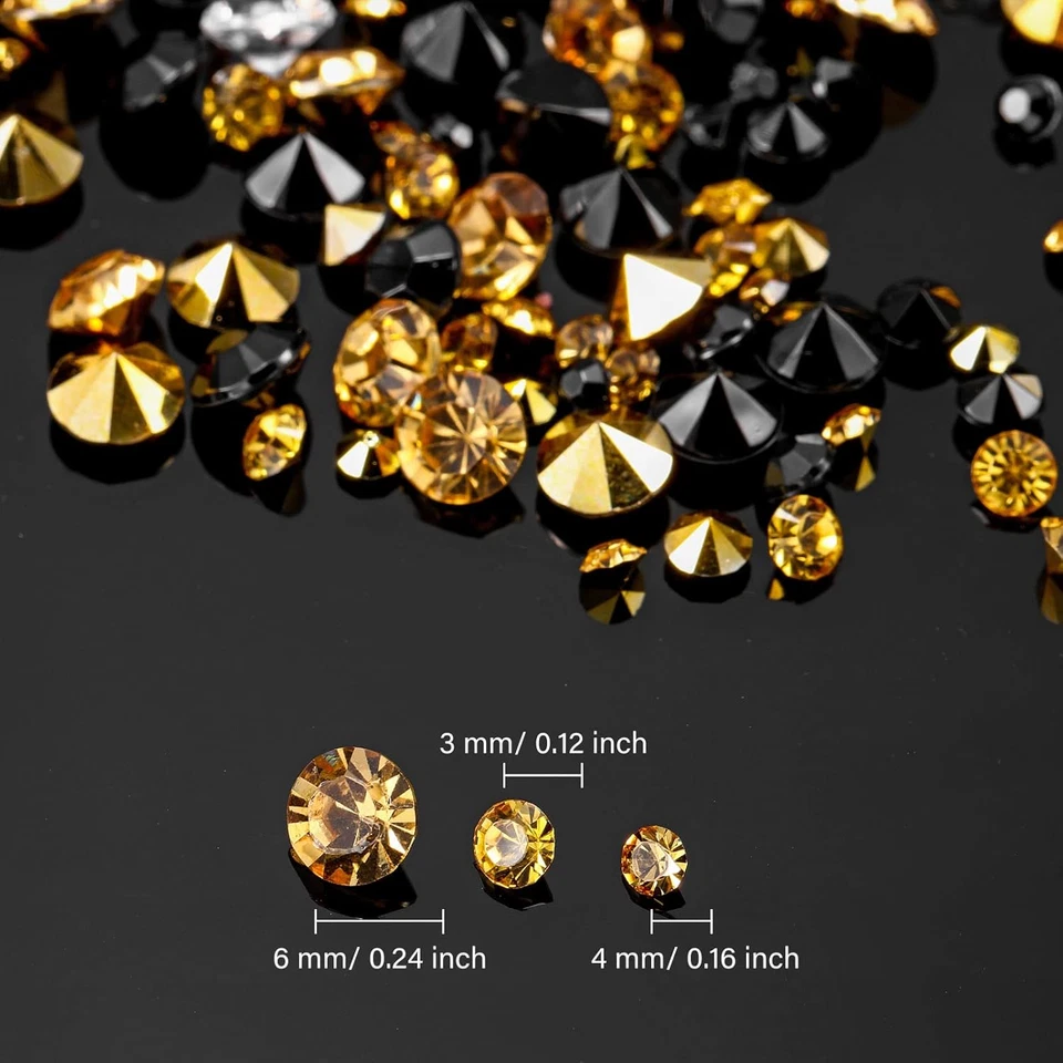 10000 Diamantes Acrílicos Cristal Confeti Disperso Mesa Boda Transparente Estrás Foto 2 de 4