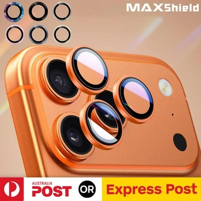 MAXSHIELD For iPhone 17 16 Pro Max 15 14 13 12 Metal Ring Camera Lens Protector - image 1 of 4