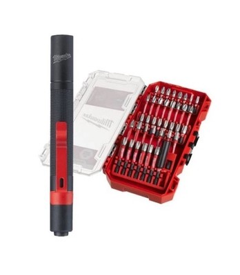 Milwaukee Schlagschrauber Bit Set IPL-LED Stiftlampe 39-teilig SHOCKWAVE