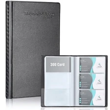 Professional Business Card Book Holder Organizer, 300 Card Capacity Card 
