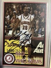 Alabama Basketball Mo Williams Signed card 