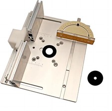 Aluminum Router Table Insert Plate 200x240mm w/ Fence Miter Gauge Hardware