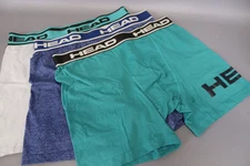 HEAD Men's Athletic Underwear - 3-Pack Stretch Athletic Boxer Briefs - Size M