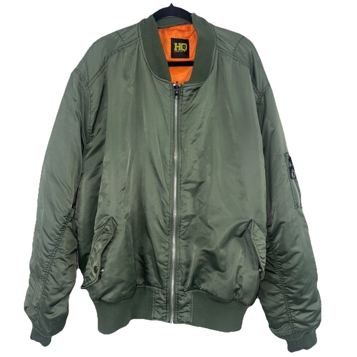 HQ Issue Bomber Jacket XXL MA-1 Military Style Reversible Green 