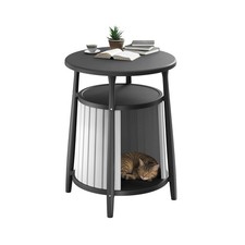NEW Litter Box Enclosure Side Table Modern Design Black