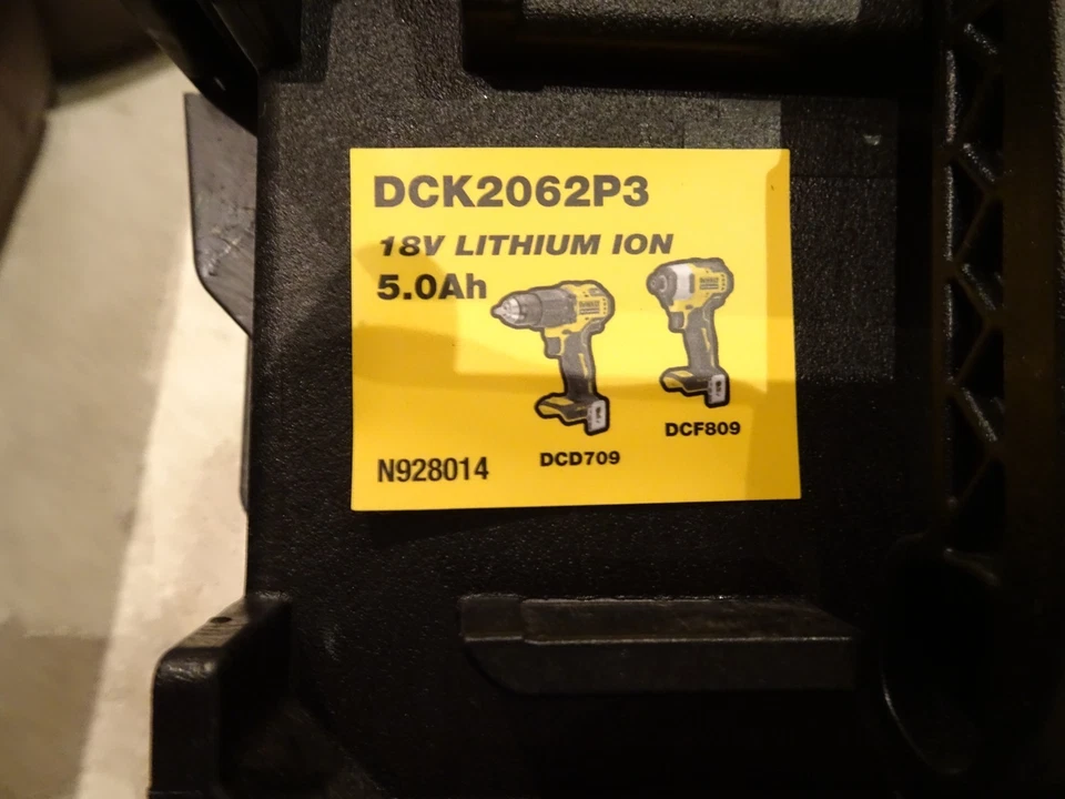 DeWalt DCK2062P3-18V Brushless Combi Drill & Impact Driver x3 5.0ah Batteries Ne - Image 4 of 4