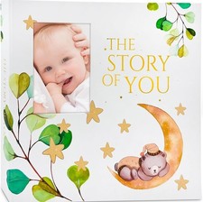Modern Baby Memory Book for Boys Girls Timeless First 5 Year Baby Book