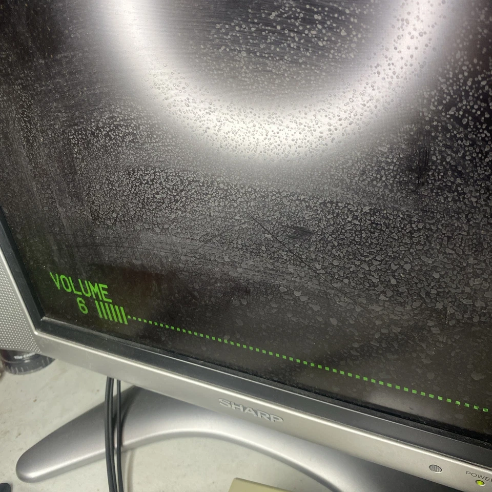 Vintage Sharp Aquos LC-15B4U-S 13" LCD Color Gaming TV with Adapter Tested - Image 3 of 4