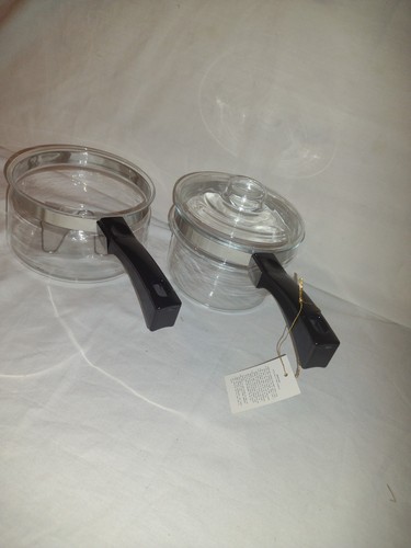 Yama Stovetop Glass Double Boiler With Lid NEW - Picture 2 of 3