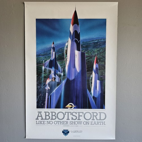 1989 Abbotsford Air Show Poster Brent Lynch Player’s Ltd Jets 30x20