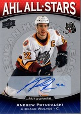 2022-23 Upper Deck AHL All Stars Autographs #AS5 Andrew Poturalski B Auto - HKY