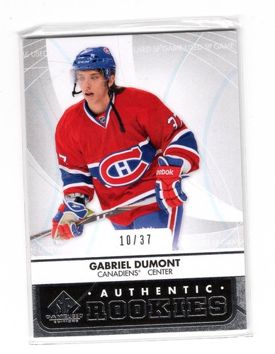 2012-13 SP Game Used - Authentic Rookies #'d/37 - Gabriel Dumont #130