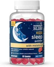 Kids Sleep Melatonin Gummies, Free of Artificial Colors, Flavors, or Gelatin,...