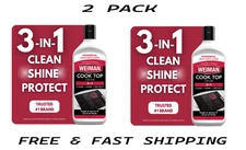 (2 PACK) Weiman Cooktop Cleaner and Polish Cream for Glass and Ceramic 15 oz,