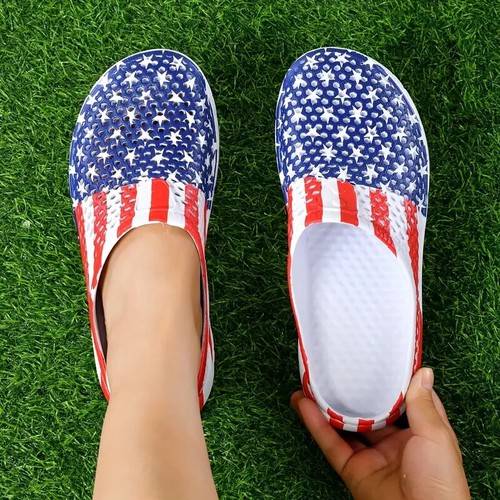 Lightweight Star Pattern Casual Clogs Hollow Out Design Beach Garden Summer 10.5 - Picture 2 of 9