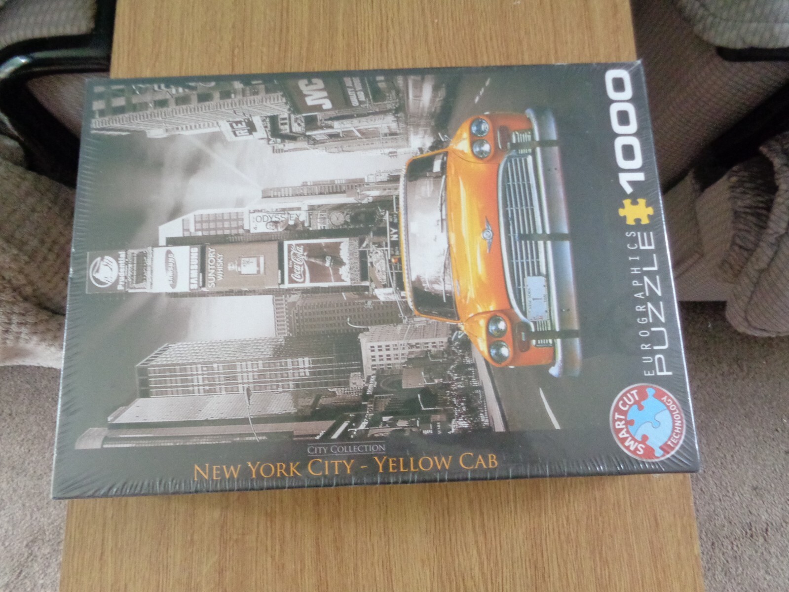 Eurographics New York Jigsaw 1000 Piece Puzzle - Yellow Taxi Cab - New Sealed