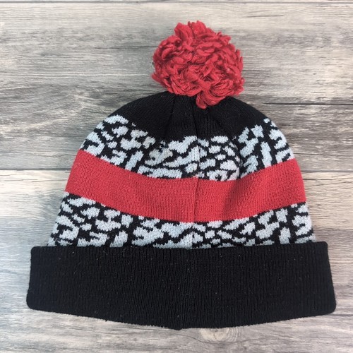 Y2K Air Jordan Beanie Hat Youth Jumpman Logo Pom Pom Basketball Elephant Print - Picture 2 of 9