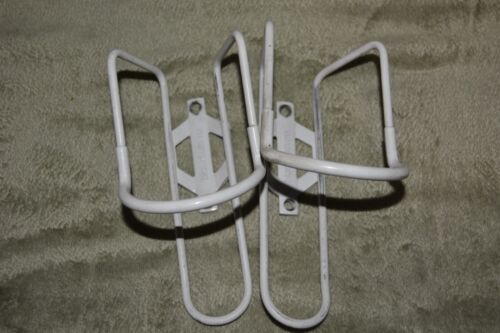 (2) Vintage Blackburn USA WHITE Water Bottle Cage Set Alloy Set Pair FREE SHIP! - Picture 2 of 7