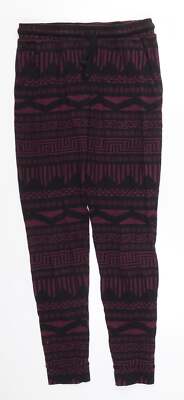 H&M Damen Hose lila Baumwollmischung Größe S L20 in - P