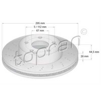 Topran Bremsscheiben Vorne Ø295 Mm BelüFtet FüR Mercedes-Benz C-Klasse T-Model