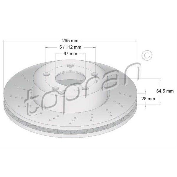 Topran Bremsscheiben Vorne Ø295 Mm BelüFtet FüR Mercedes-Benz C-Klasse T-Model-image