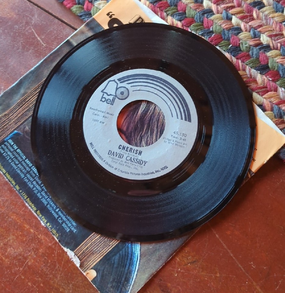 David Cassidy 7" Record 45 RPM "Cherish" "All Wanna Do Is Touch You