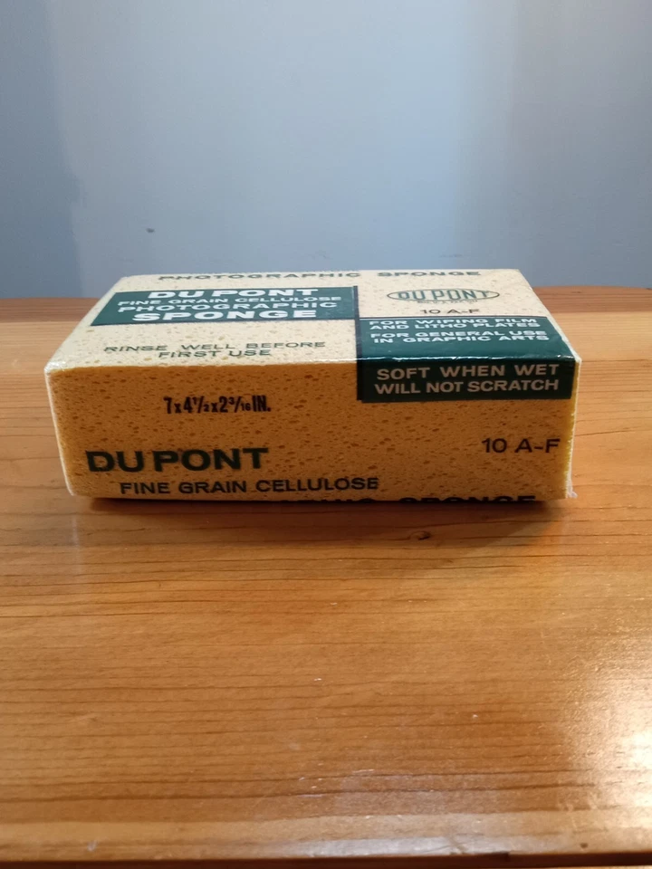 Esponja fotográfica vintage de celulosa de grano fino Dupont 10 A-F🧽🧽🧽🧽 Foto 4 de 4