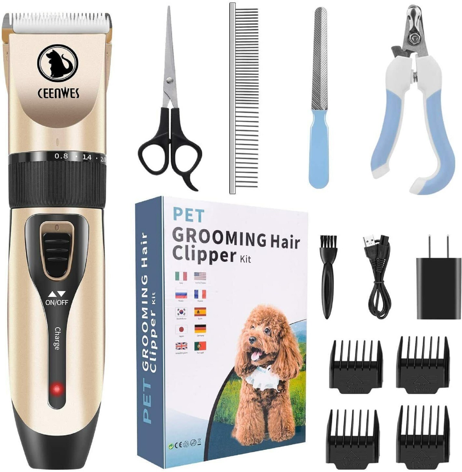 NEW Cortadora Para Perros Profesional Cortapelo Maquina Cut Hair