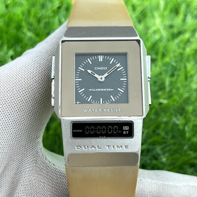 Vintage Casio FS-01 Film Watch Ana/Digi Dual Time Japan