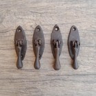 4pcs Vintage cast iron cabinet drawer door gate  knobs screen handles