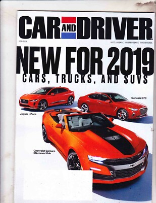 CAR AND DRIVER MAGAZINE------SEPTEMBER 2018