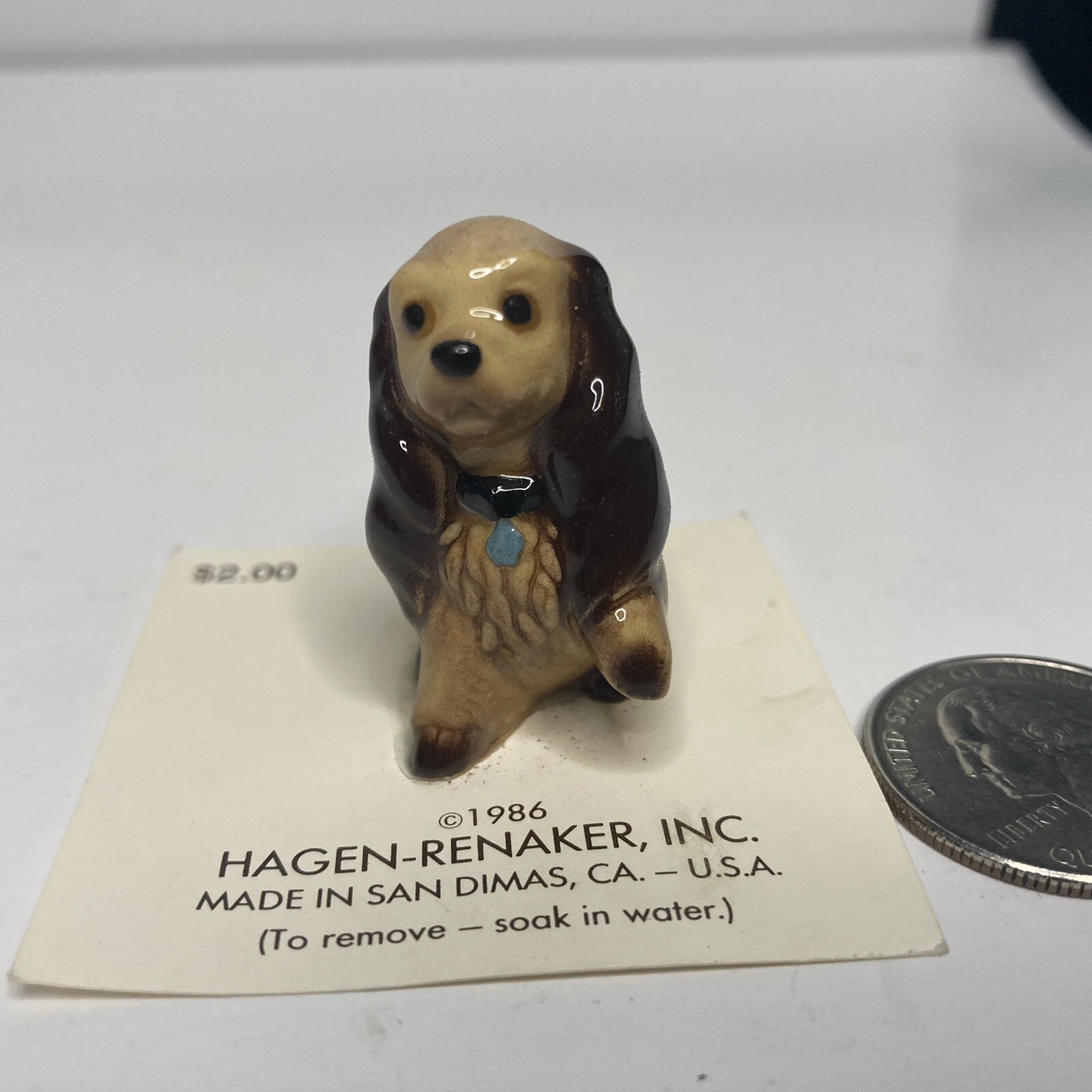 Hagen Renaker Miniature Made in America dog Cocker Spaniel Mama 1986 ON