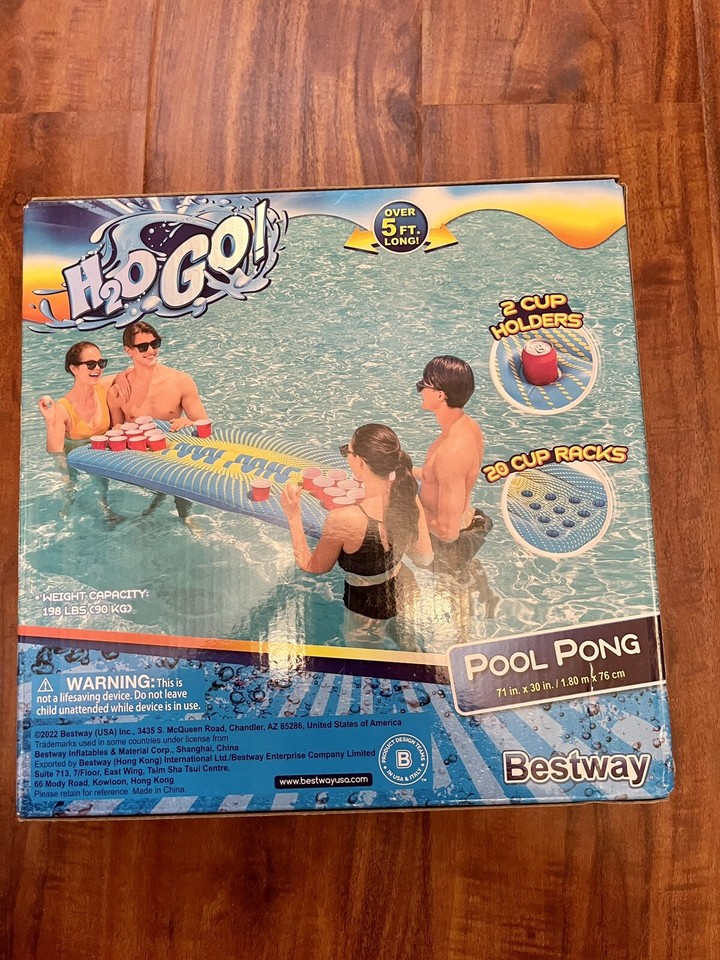 H2OGO! Pool Pong, Bestway, Summer, Beach, Board, Inflatable, Beer Pong