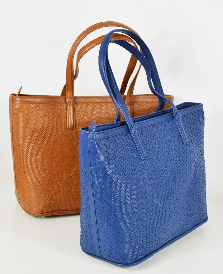 ITALIANO XL TEJIDO A MANO CREMALLERA BOLSO ESTRUCTURADO BOLSO DE MANO por IT BOLSOS HECHOS EN ITALIA Foto 3 de 4