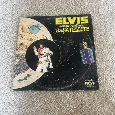 1973 Double Lp Record Set Elvis Aloha From Hawaii Via Satellite Vinyl