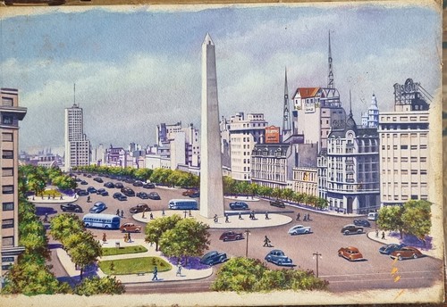 Interesantes 4 acuarelas Ciudad de Buenos Aires diferentes lugares icónicos envío gratuito - Imagen 5 de 5