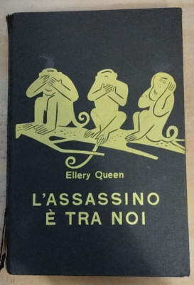 Der Mörder ist unter uns Ellery Queen 1956 Garzanti Gelber Verlag Thriller