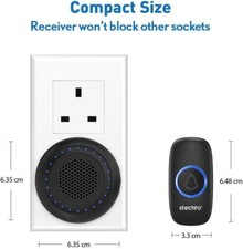 Wireless Doorbell Stechro Black.